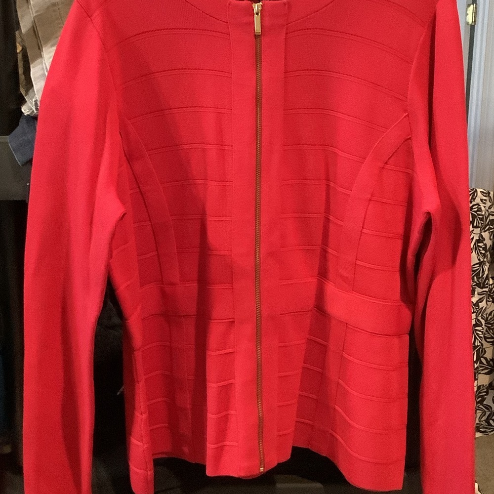 Lane Bryant‎ Bold Red full zip Jacket